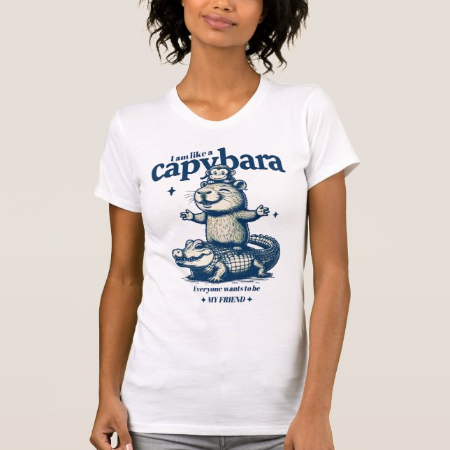 Capybara Friendship Goals T-Shirt (Front)
