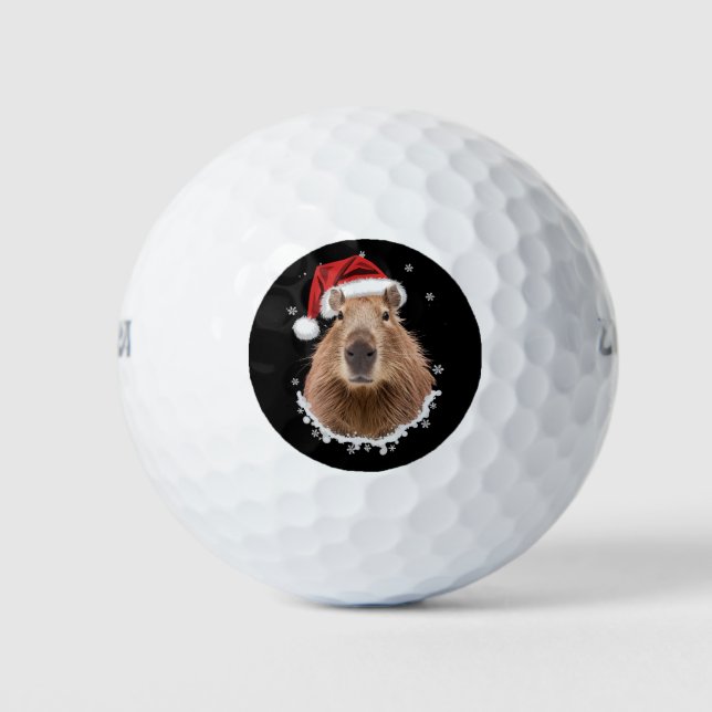 Capybara Funny Christmas  Golf Balls (Front)