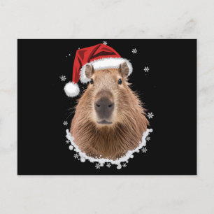 Capybara Funny Christmas Postcard