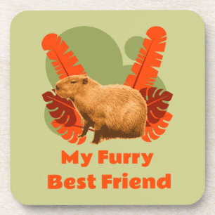 Capybara Furry Best Friend Tropical Animal Coaster