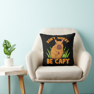 Capybara Gift Cute Funny Zoo Animal Lover Owner Pr Throw Pillow