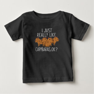 Capybara Gift Kids Women Cute Capybara Baby T-Shirt