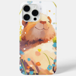 Capybara Grassy Naptime iPhone 15 Pro Max Case