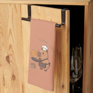 Capybara 'Great Flippn' Dad' Father's Day Birthday Kitchen Towel
