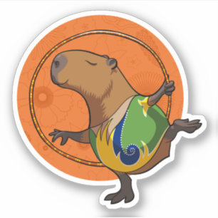 Capybara Gymnast Gymnastics Fan Cute Animal Art