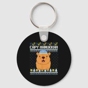 Capybara Hanukkah Capy Hanukkah Chanukah Jewish Ki Keychain