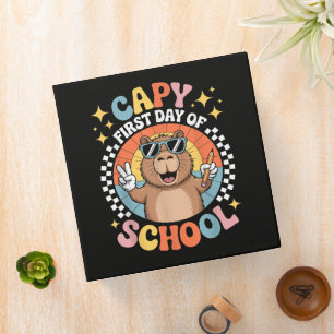 Capybara Happy First Day Of Back To School Binder