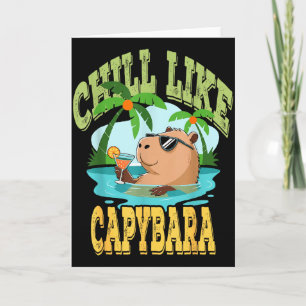 Capybara Holidays - Funny Zen Rodent Quote Gift Card