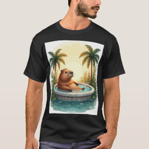 Capybara Hot Tub Relaxation Sticker For Chill Vibe T-Shirt