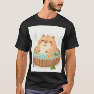 Capybara Hot Tub Relaxation Stress Relief Sticker T-Shirt