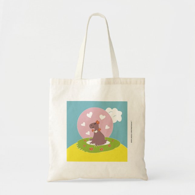 Capybara in Love Tote Bag (Front)