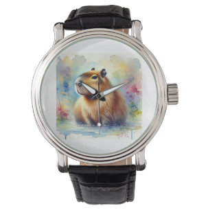 Capybara in the Light 161024AREF145 - Watercolor Watch