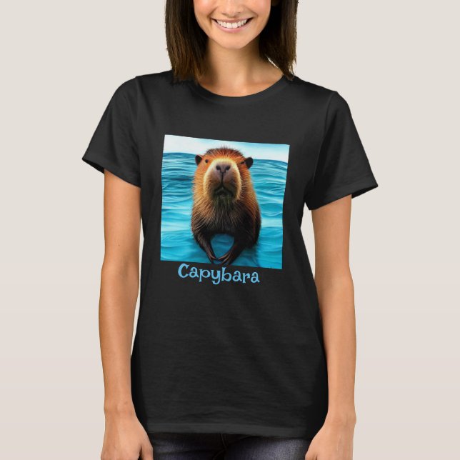 Capybara In The Water T-Shirt (Front)
