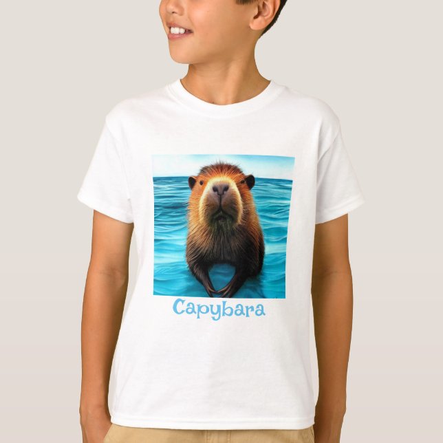 Capybara In The Water T-Shirt (Front)