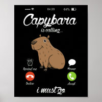 Capybara Is Calling Capibara Rodent Animal Lover