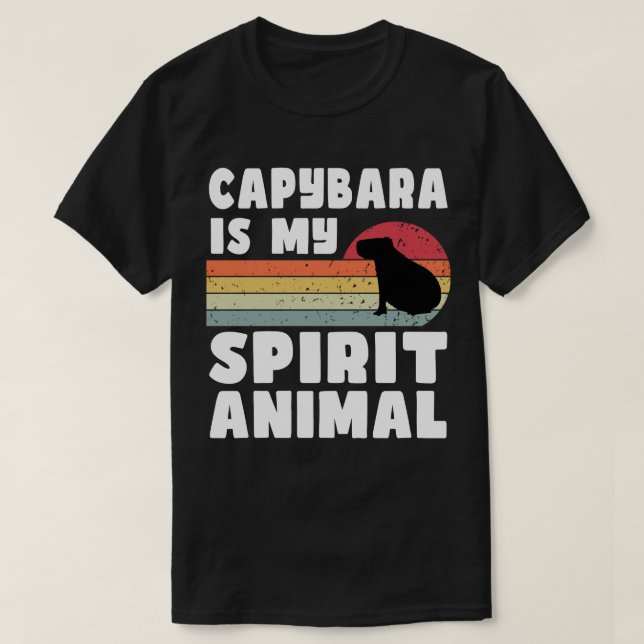 Capybara Is My Spirit Animal T-Shirt (Design Front)