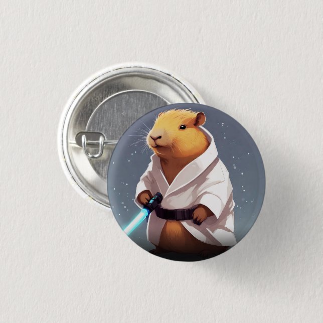 Capybara J 1 Inch Round Button (Front & Back)