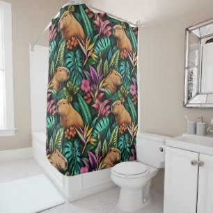 Capybara Jungle Dreams Seamless Surface Pattern