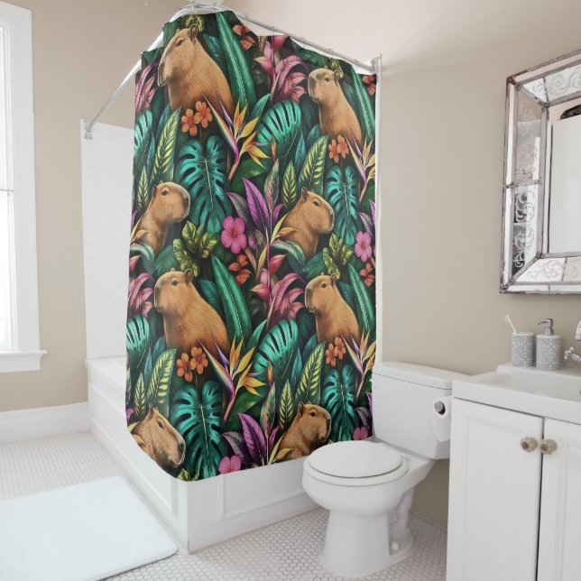 Capybara Jungle Dreams Seamless Surface Pattern (In Situ)