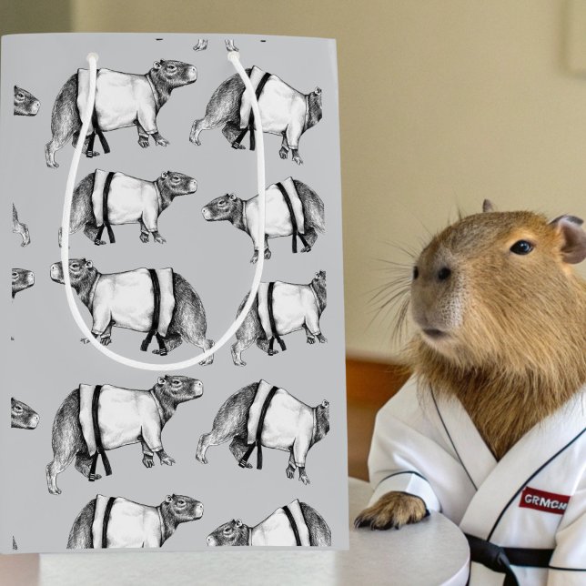 Capybara Karate  Medium Gift Bag (Capybara and Karate Gift Bag)
