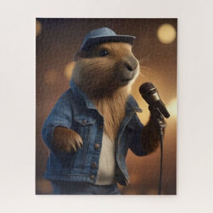 Capybara Keith Country Western Singer, Jigsaw Puzzle