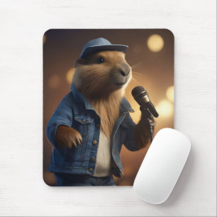 Capybara Keith Country Western Singer,  Mouse Pad