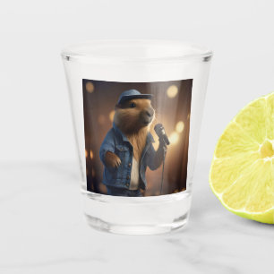 Capybara Keith Country Western Singer, Shot Glass