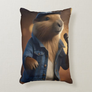 Capybara Keith The Country Western Singer, Accent Pillow