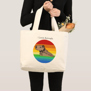 Capybara Large Tote Bag