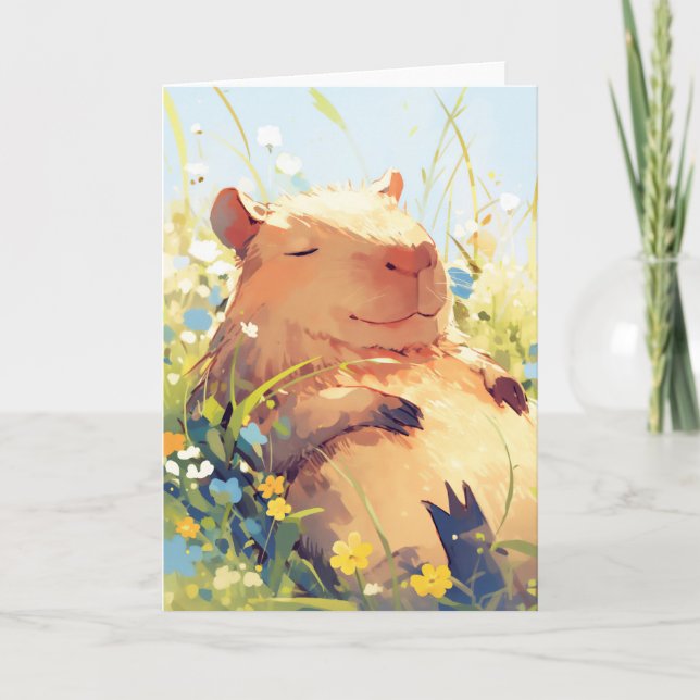Capybara Lazy Days Card (Front)