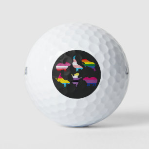 Capybara LGBTQ Rainbow Water Pig Transgender Pride Golf Balls