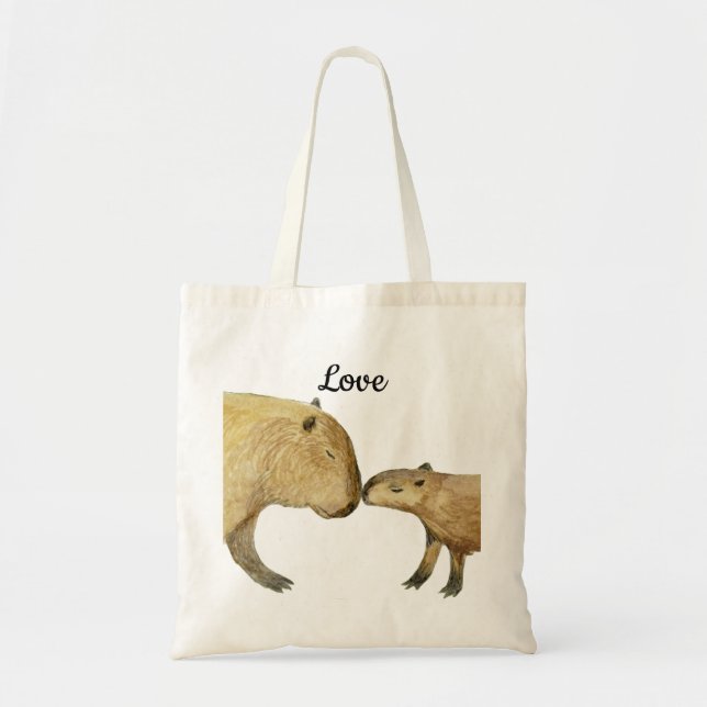 Capybara Love Tote Bag (Front)