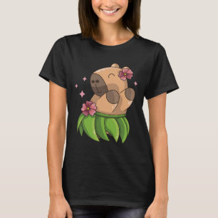 Capybara Luau Dancing Hawaii Vacation Clothes Girl T-Shirt