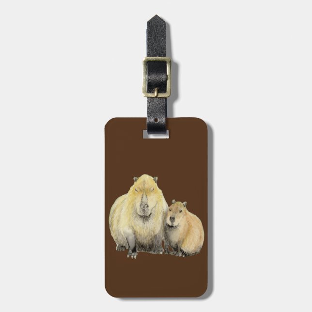 Capybara Luggage Tag (Front Vertical)