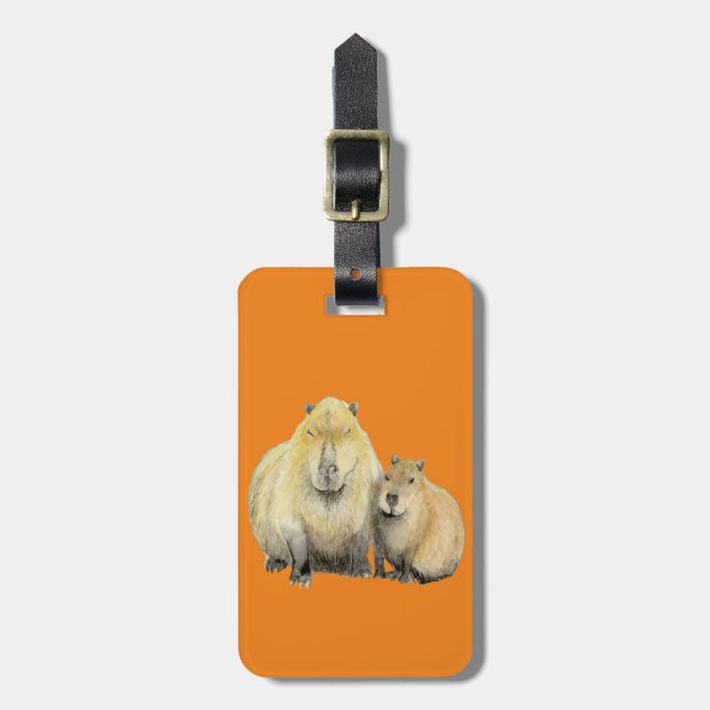 Capybara Luggage Tag (Front Vertical)