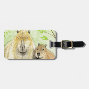 Capybara Luggage Tag