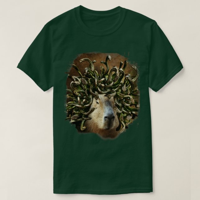 Capybara Medusa T-Shirt (Design Front)