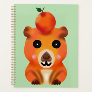 Capybara Mignon et Flou avec Orange   Ar Kawaii An