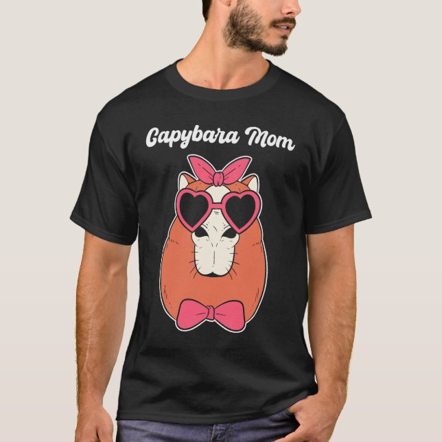 Capybara Mom Animal T-Shirt (Front)
