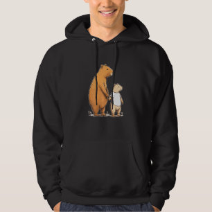 Capybara Mother and Kid Happy Family_1 Hoodie
