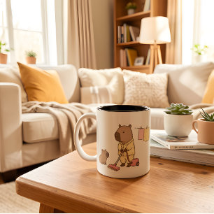 Capybara Mum Mug Cute & Cozy Gift for Capybara