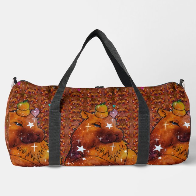 Capybara named Dream Duffle Bag (Front)