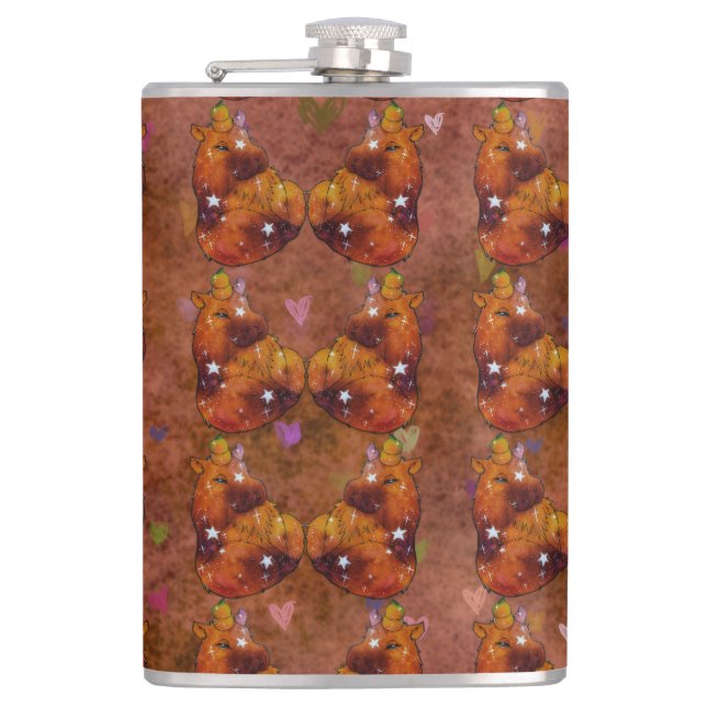 Capybara named Dream Hip Flask (Front)