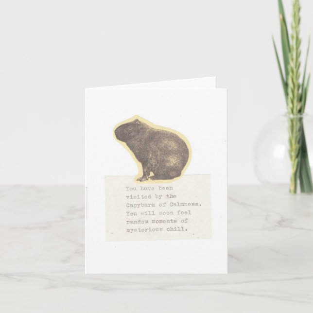 Capybara Of Calmness Card (Front)