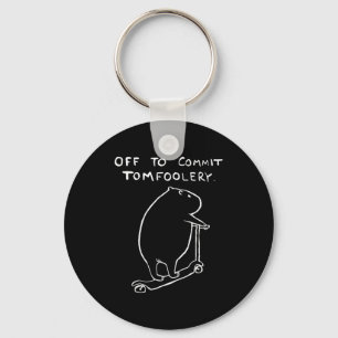 Capybara Off To Commit Tomfoolery  Keychain