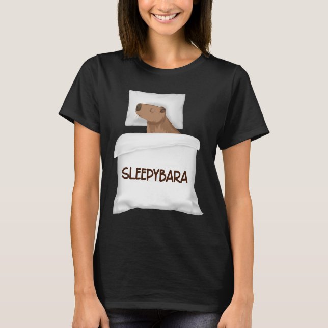 Capybara Official Sleep Pyjamas Nightgown Sleepyba T-Shirt (Front)