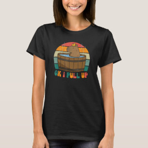 Capybara Ok I Pull Up Vintage Cute Retro Rodent T-Shirt