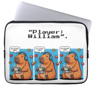Capybara Old School Gamer Laptop Sleeve