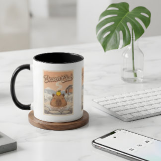 Capybara Onsen Club Mug – Cute Japanese Hot Spring