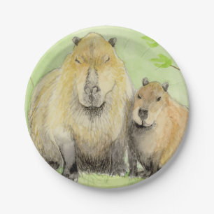 Capybara Paper Plate